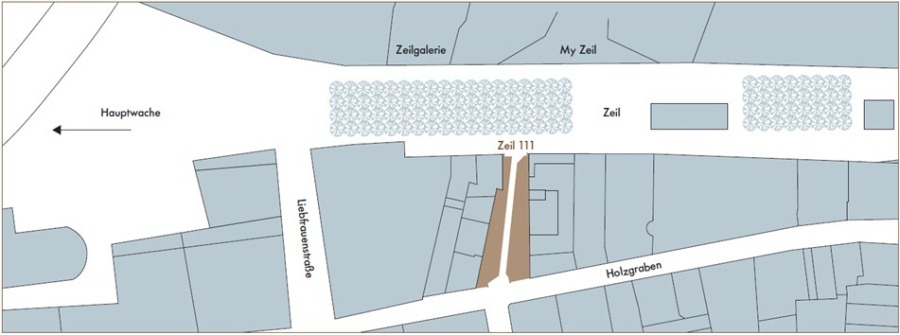Lageplan Else-Kröner-Passage Zeil 111